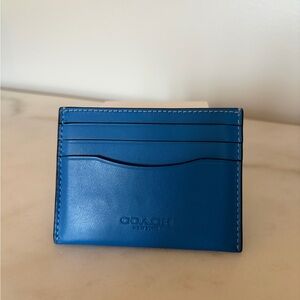 Coach Blue Leather Card Holder